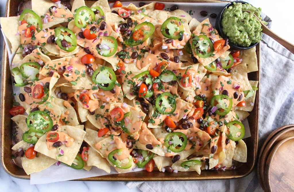 Vegan Nachos with Chipotle Queso | The Mostly Vegan